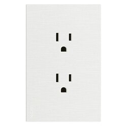 Placa Contacto Doble Lucek Flat Blanco