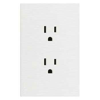 Placa Contacto Doble Lucek Flat Blanco