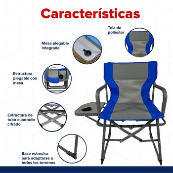 Silla plegable para camping o playa tipo director