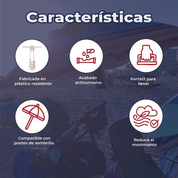 Ancla Arena Para Sombrilla de Playa