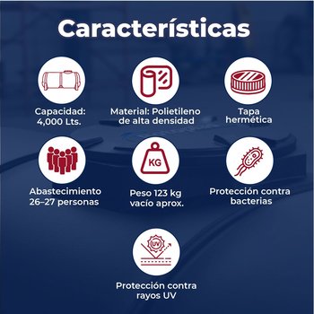 Tanque Nodriza Negro 4000 L Rotoplas Reforzado 40%