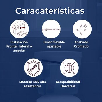 Palanca Manija Para Inodoro Frontal Cromada Fluidmaster
