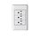 Placa de 3 Contactos Color Blanco Luxica