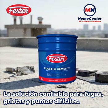 Cemento Plástico Negro Fester Plasticement 19 l