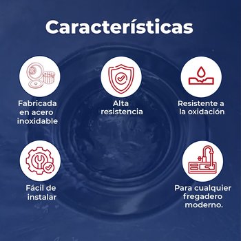 Contracanasta Fregadero Coflex Contemporánea Con Tubo Inoxidable