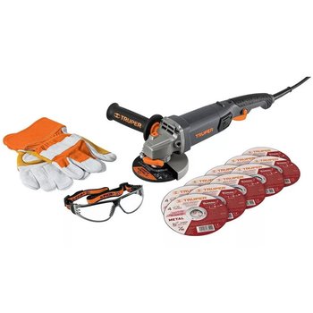 Combo Esmeriladora Profesional 4 1/2, 950w Guante, Lente y Disco