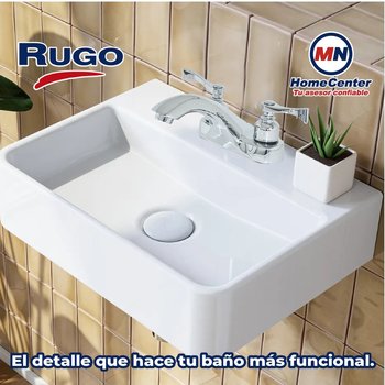 Llave Mezcladora Para Lavabo 4" Rugo Cierre 90° Maneral Palanca