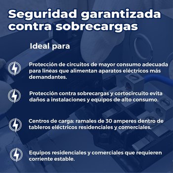 Pastilla Eléctrica siemens 1x30A para Protección de Circuitos