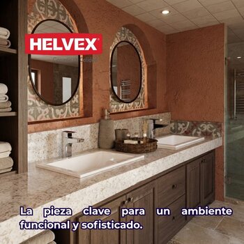Lavabo de Sobreponer Marcus Rectangular Blanco Helvex