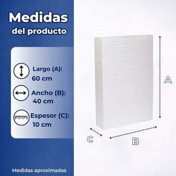 Casetón Poliestireno 60 x 40 x 10 cm