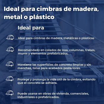 Desmoldante cimbra base agua sika acua 18.22 KG