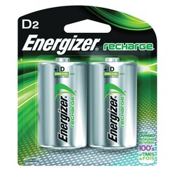 Pila recargable D energizer 2 pzs