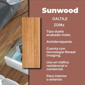 Piso Sunwood Miel Daltile 18x50 cm