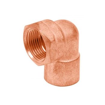 Codo Cobre Rosca Interior 90 x 19 mm