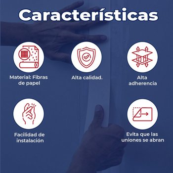 Cinta de Papel para Uniones con Refuerzo Fysco 5CM X 75M