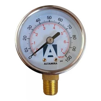 Manómetro Glicerina 0-100 psi ¼ Macho Altamira
