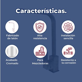 MEZCLADORA MONOMANDO P/FREGADERO ACERO INOX 304 ACABADO NATURAL