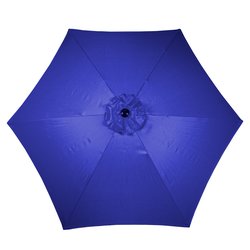 Sombrilla Jardín Manivela Acero Azul