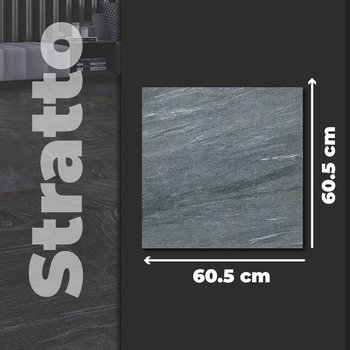 Piso Stratto Gray Daltile 60.5x60.5 cm