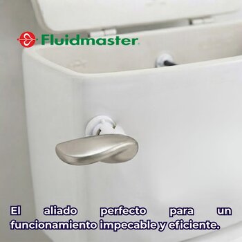 Palanca Para Sanitario Metálica Manija Platinada Frontal/Lateral
