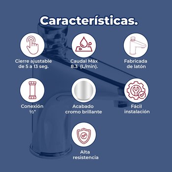 Llave de Lavabo Temporizadora a Piso Helvex TV-122