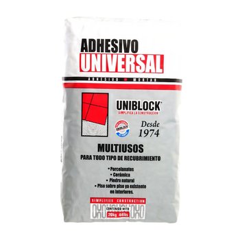 Adhesivo Universal Uniblock Blanco 20 kg