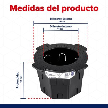 Bote Integral de Polietileno 12 cm Alto x 11 cm Diámetro