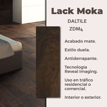 Piso Black Walnut Moka Daltile 18x50 cm