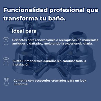 Llave Maneral Para Regadera Rugo Grande Cruceta MCRE