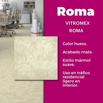 Piso Roma Hueso Vitromex 35x35 cm