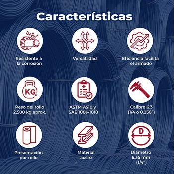 Alambrón Para Construcción Deacero ¼ pulg