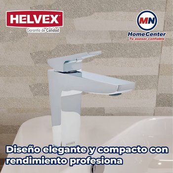 Llave Monomando Para lavabo corto sin contra Spiga cromo Helvex