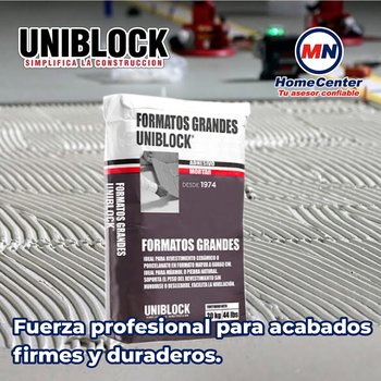 Adhesivo Grandes Formatos Uniblock 20 kg Blanco