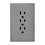 Placa 3 Contactos Lucek Flat Plata