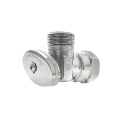 Llave Control Angular IP100 Fluid Laton Cromo 13x13 MM 1/2X1/2