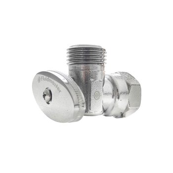 Llave Control Angular IP100 Fluid Laton Cromo 13x13 MM 1/2X1/2