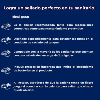 Sapo/Tapón de Descarga para Sanitario 50 mm 2" Fluidmaster