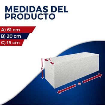 Block Hebel Std 61 x 20 x 15 cm