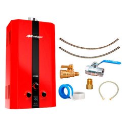 Calentador Paso 16 Lts Rojo Gas Lp Incluye Kit de Instalación
