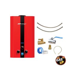 Calentador Paso 16 L Rojo Gas LP Incluye Kit de Instalación Calentador Paso 16 L Rojo Gas LP Incluye Kit de Instalación