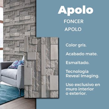 Fachaleta Apolo Foncer 30 x 60 cm gris