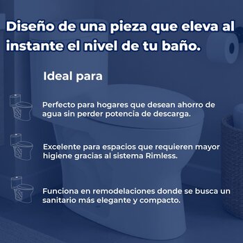 Sanitario WC one piece Atenea blanco Foncer