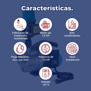 Bomba Presurizadora Agua Altamira 1.3 HP Sistema Hidroneumático