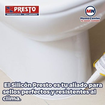 Silicón Blanco 100% marca Presto 300 mL