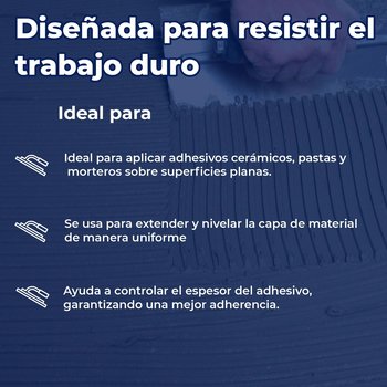 Llana Truper Diente Cuadrado 10 Remaches Madera