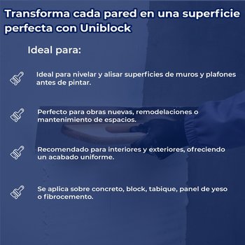 Recubrimiento blanco pasta fina uniblock 20 kg
