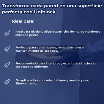 Recubrimiento blanco pasta fina uniblock 20 kg