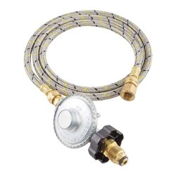 Kit Instalación Cilindro Gas con Regulador, 2m y Conexiones