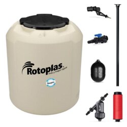 Tinaco Rotoplas Plus Beige 800 L C/Herrajes y Filtro 1.18 X 1.03