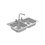 Fregadero M11019 Empotrar Marca Eb Técnica 84 X 48 cm 2 Tinas
